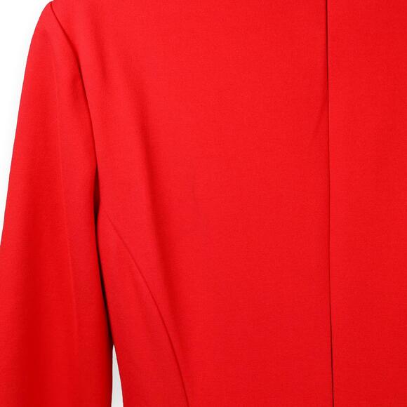 Anne Klein Red Stretch V-Neck Sheath Dress 6 - Picture 5 of 7